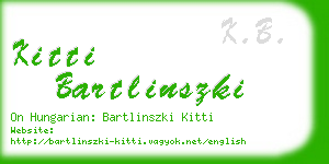 kitti bartlinszki business card